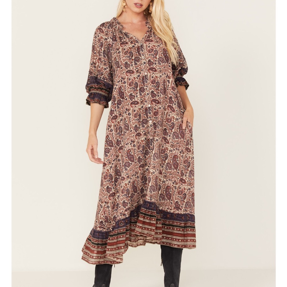 NWT Cleobella Lola Midi Dress / Brown Multi Paisley / Size Small